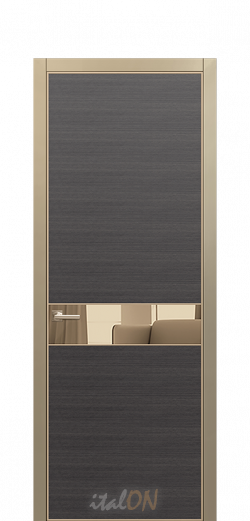 Каталог межкомнатных дверей / коллекция Apriori Desire / модель 2TE Mirror bronze  / цвет Noir