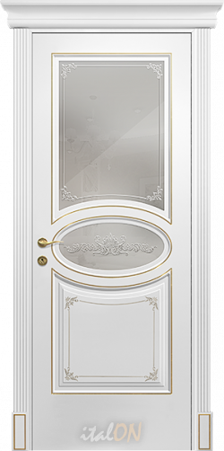 Каталог межкомнатных дверей / коллекция Versale / модель D1S2 decore oro  / цвет Bianco