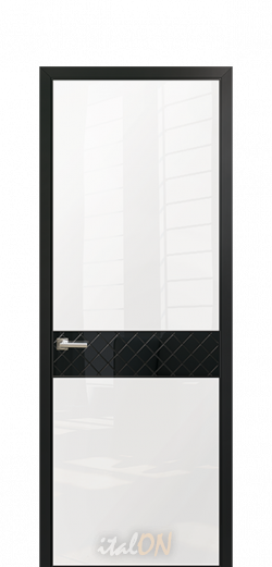 Каталог межкомнатных дверей / коллекция Apriori gloss / модель Gloss bianco Dark grey  / цвет bianco