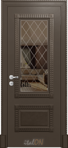 Каталог межкомнатных дверей / коллекция Deco / модель PF2-M mokko  / цвет Stucco