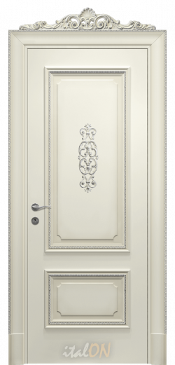 Каталог межкомнатных дверей / коллекция Imperiale / модель PF2-C insert patinato decore argento  / цвет anticato