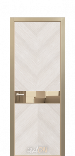 Каталог межкомнатных дверей / коллекция Apriori Desire / модель 2TX Mirror bronze  / цвет Chiaro