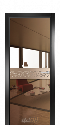 Каталог межкомнатных дверей / коллекция Apriori Vetro / модель Бронзовое зеркало эдельвейс  / цвет зеркальные