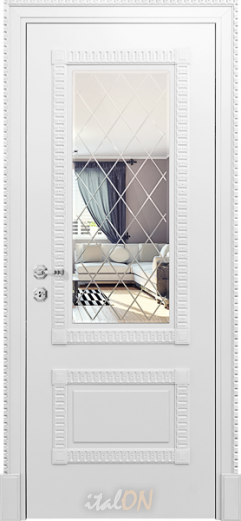Каталог межкомнатных дверей / коллекция Deco / модель PF2-M bianco  / цвет Laccato