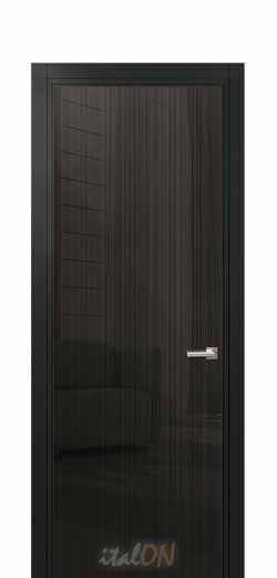 Каталог межкомнатных дверей / коллекция Apriori Vetro / модель Стекло-Rain-черный  / цвет полупрозрачные
